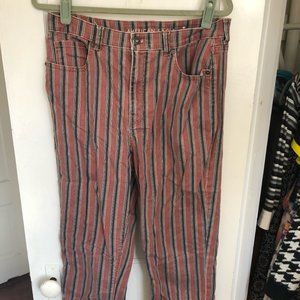 American Eagle Striped Mom Jeans